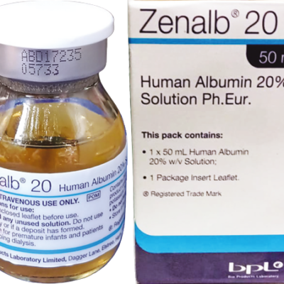 ZENALB %20, 50 mL IV infüzyonluk çözelti